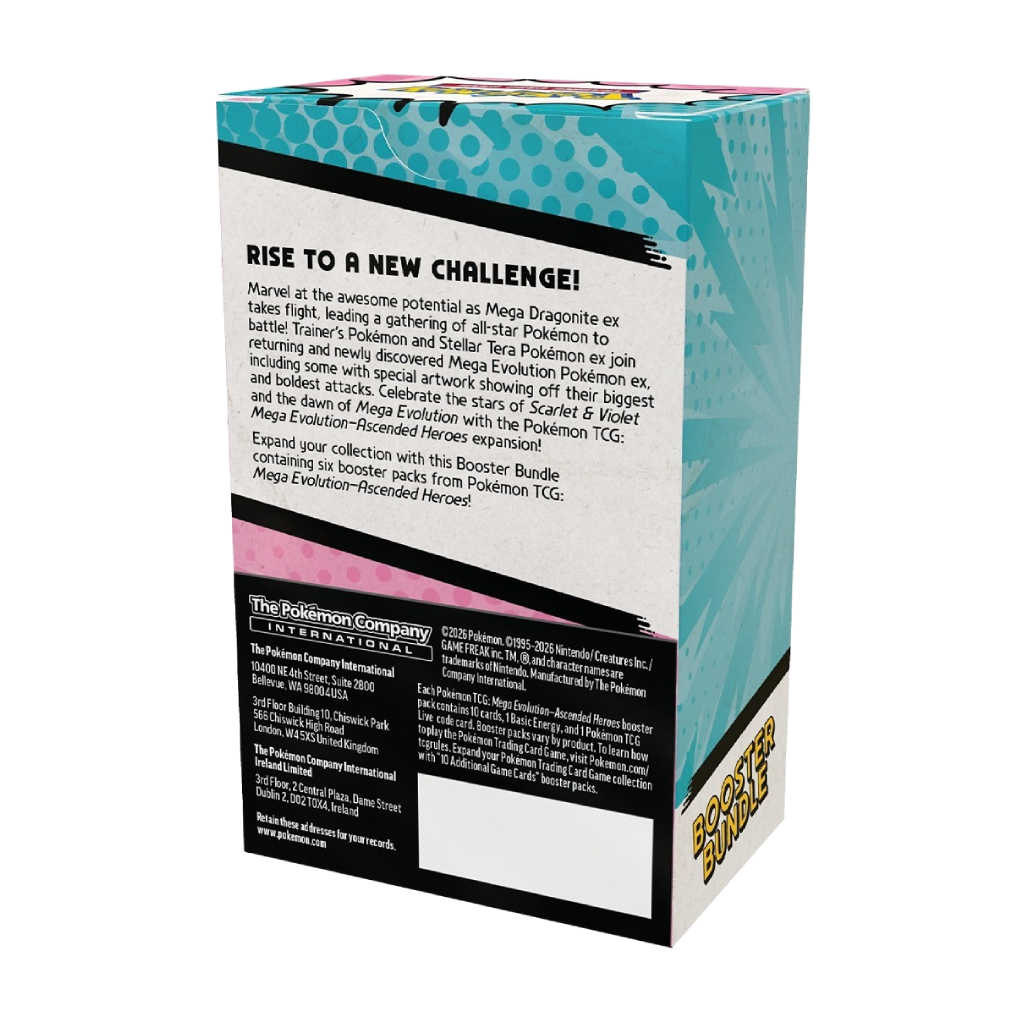 Pokemon TCG: Mega Evolution-Ascended Heroes Booster Bundle (6 Packs)