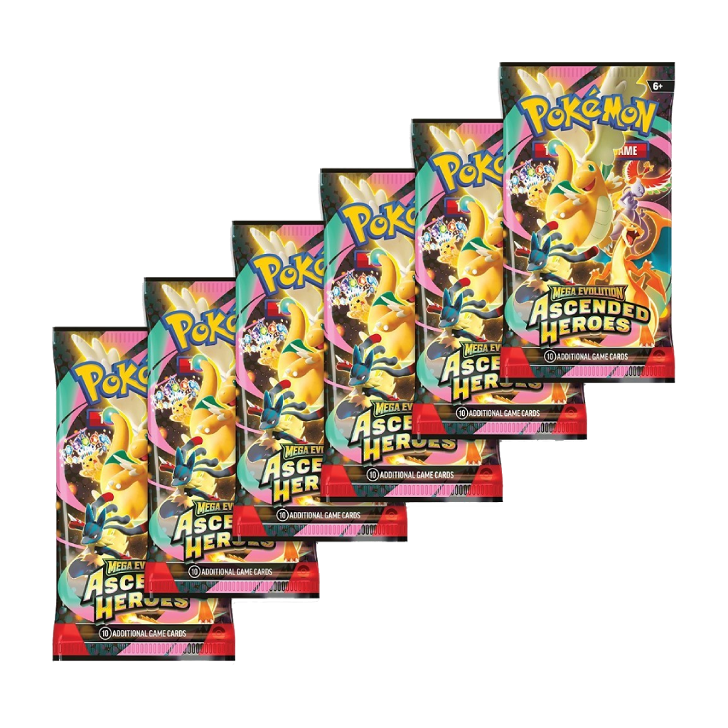 Pokemon TCG: Mega Evolution-Ascended Heroes Booster Bundle (6 Packs)