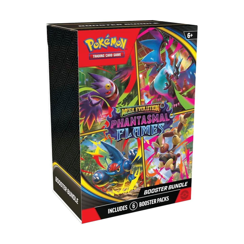 Pokémon TCG: Mega Evolution-Phantasmal Flames Booster Bundle (6 Packs)