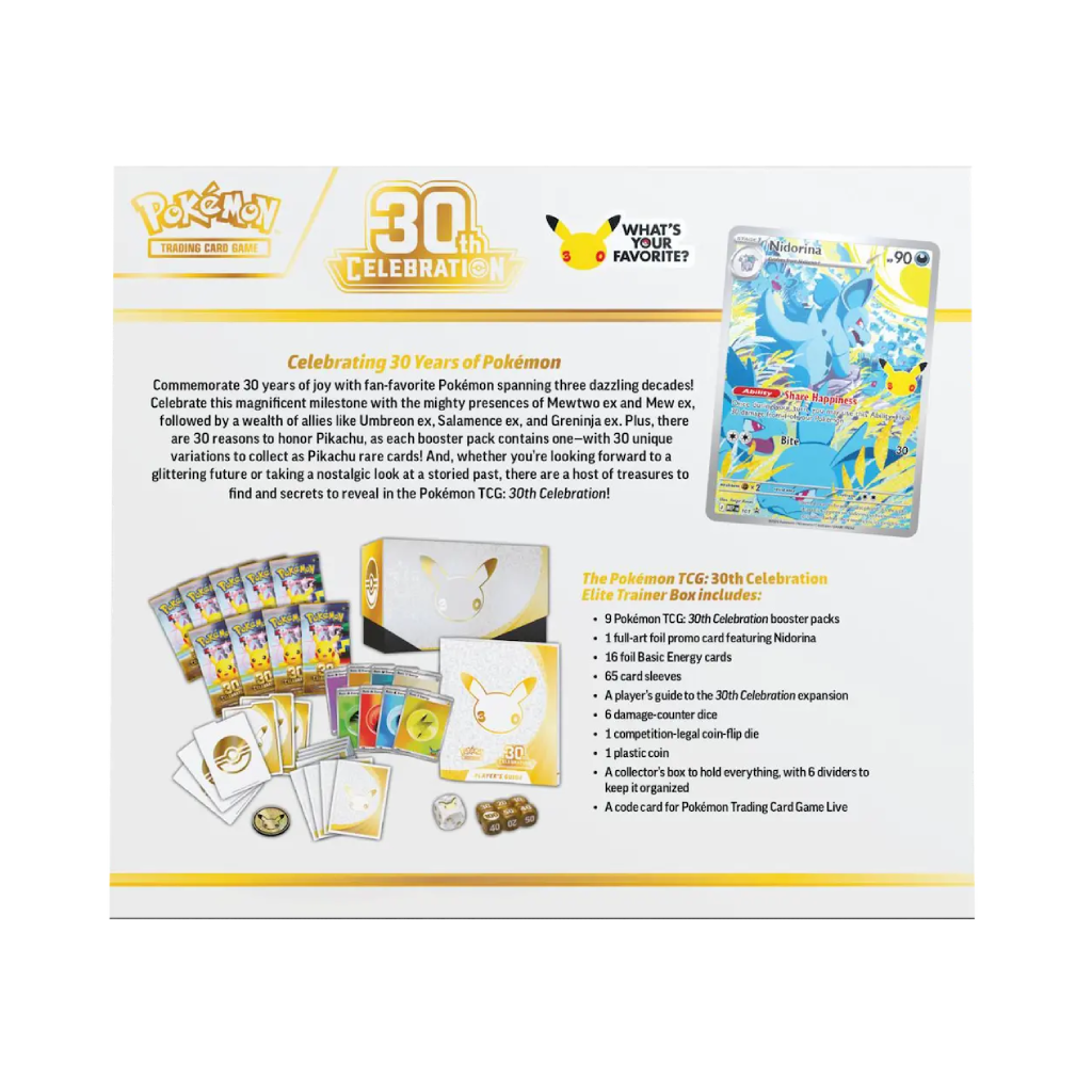 [PRE-ORDER] Pokemon TCG: 30th Anniversary Elite Trainer Box
